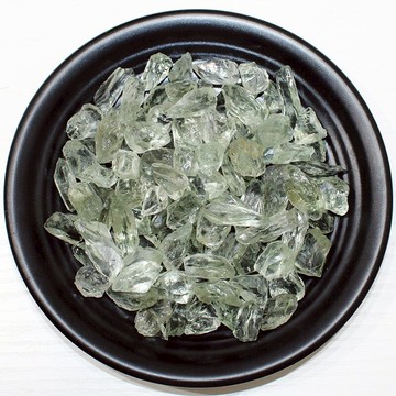 天然綠水晶原石擺件戒面毛料能量礦石小顆粒滴膠填充香薰石頭