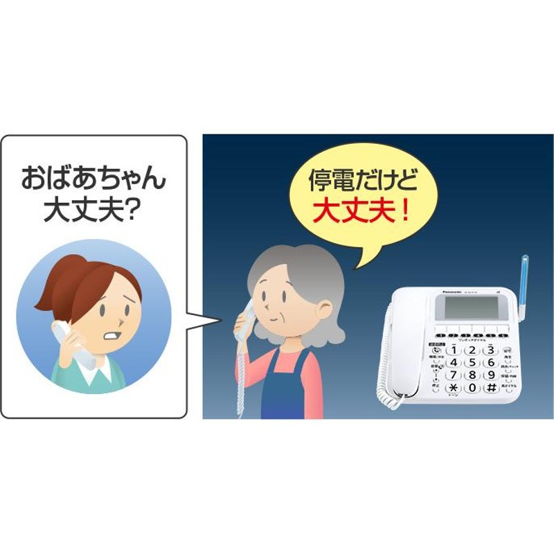 子機6台付 パナソニック 留守番 電話機 迷惑電話防止搭載 VE-GE18DL-W子機1付＋増設子機5台 留守録 ナンバーディスプレイ |  LINEブランドカタログ