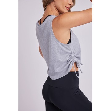 Onzie Side Tie Tank Heather Gray 無袖側綁帶造型背心(圓領)