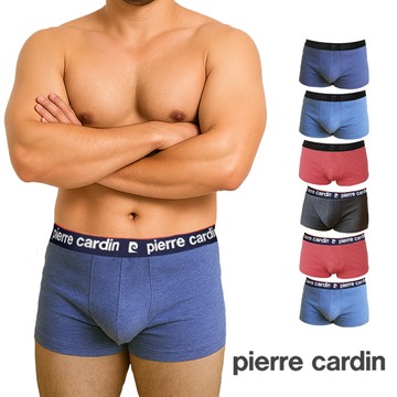【Pierre Cardin 皮爾卡登】輕柔高彈力平口內褲 四角內褲