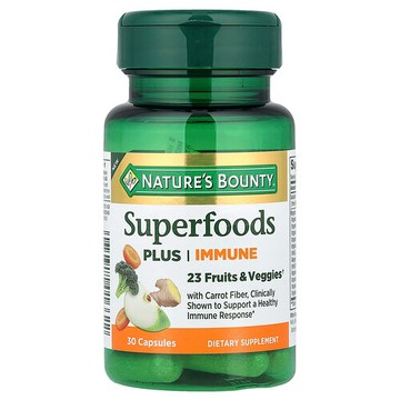 Nature's Bounty, Superfood + 機體抵抗，30 粒膠囊