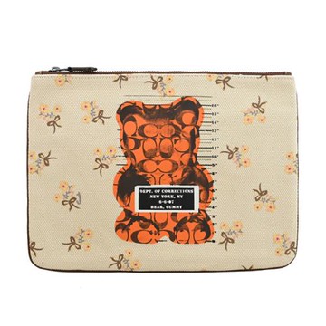 【出清下殺】COACH 76933 Vandal Gummy 聯名小熊大手拿包.米