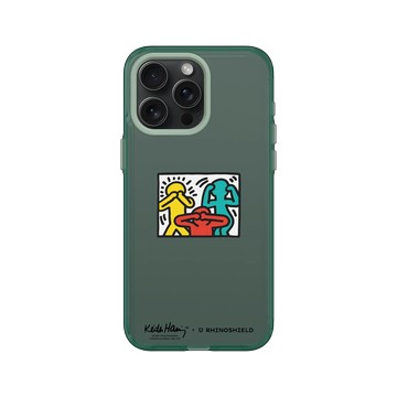 iPhone 15 Pro Max Clear 憂墨綠 - Keith Haring - See No Evil, Hear No Evil, Speak No Evil