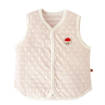 【SISSO有機棉】栗子好甜菇二重織空氣棉小背心