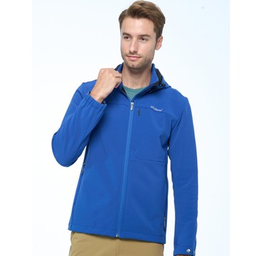 wildland荒野 男N66防風防潑三層貼保暖外套經典藍