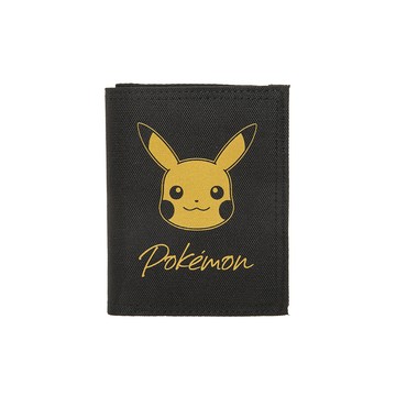 【OUTDOOR】寶可夢Pokemon-金典皮卡丘對折短夾-黑色 ODGO22S09BK