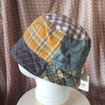 獨特拼貼手工漁夫帽 男款 / 純棉時尚老爹帽