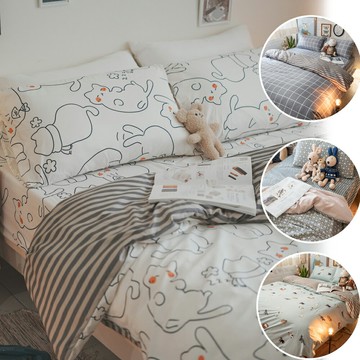 夏日好眠 床包 四季被/涼被 單人/雙人床包組 台灣製造 棉床本舖  喵