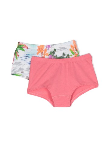 Molo - floral-print organic cotton boxers (pack of two) - kids - Spandex/Elastane/Organic Cotton - 92-98 - Pink