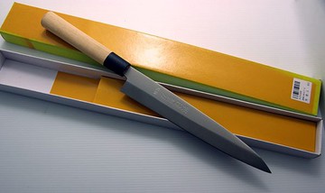 7吋-沙西米刀/生魚片刀-銀鋼木柄(A00088) 本賣場為210mm，另有240mm、270mm、300mm可選擇