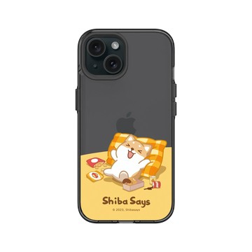 iPhone 15 Clear 酷墨灰 - 柴語錄 Shiba Says - 在家小確幸