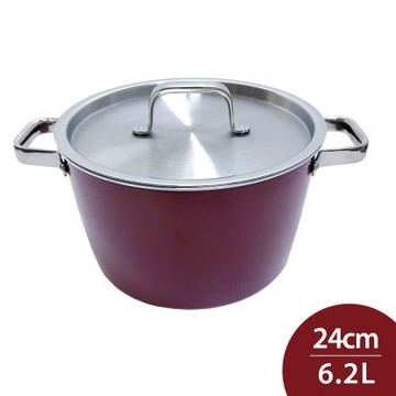 WMF FUSIONTEC 水滴型高身燉鍋 (含蓋) 24cm 6.2L 石英玫瑰 湯鍋 不鏽鋼鍋 雙耳鍋 (電磁爐 IH爐可用)