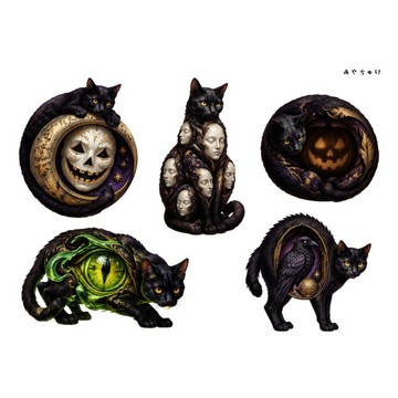 【9 月新品】20-154-0048 剪貼紙 瘋狂哥德萬聖節
