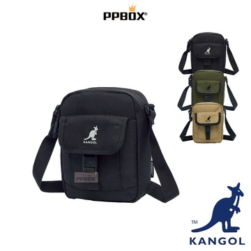 KANGOL 袋鼠 工裝 卡扣 側背包【64551704】時尚 防潑水 小帥包 多格層 斜背包 包包 日韓穿搭