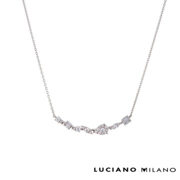 LUCIANO MILANO 暮星光芒純銀項鍊(白K色)