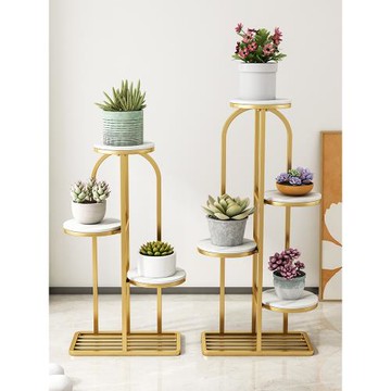 花架子客廳落地式置物架陽臺布置簡約現代花盆架鐵藝植物擺放層架