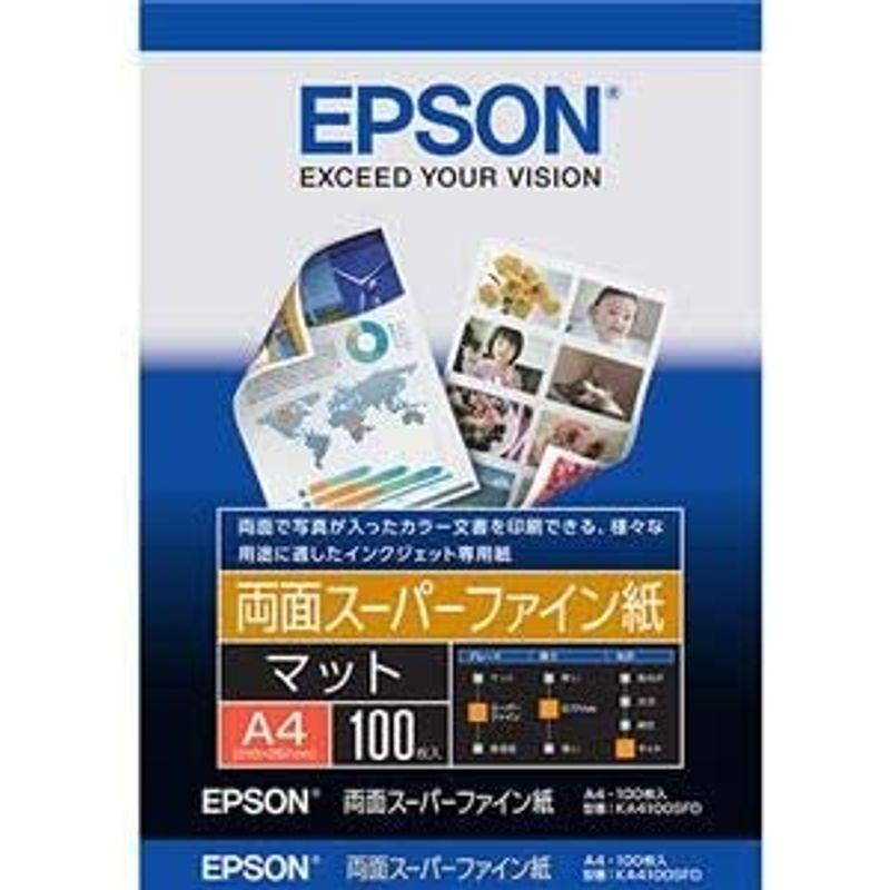 （まとめ）エプソン 両面スーパーファイン紙 A4KA4100SFD 1冊(100枚) ×3セット