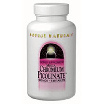 Mega Chromium Picolinate 120 Tabs by Source Naturals