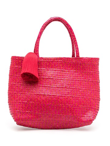 Nannacay - Britt medium tote - women - Straw - One Size - Pink