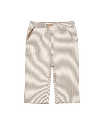 棕色條紋長褲74cm