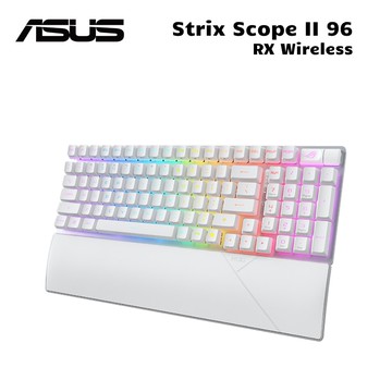 【ASUS 華碩】ROG Strix Scope II 96 RX Wireless 無線光軸電競鍵盤 白色