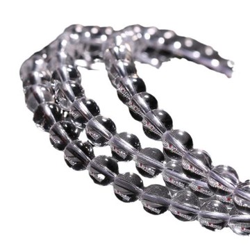 收藏級天然巴西白水晶手鏈三圈佛珠項鏈手鏈白水晶手串男女款念珠