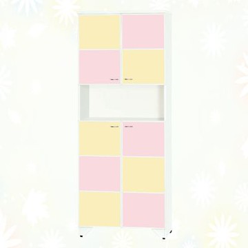 文創集-南亞塑鋼   桑尼  南亞塑鋼2.6尺上下開門中空高鞋櫃-78.7x36.5x195.1cm免組