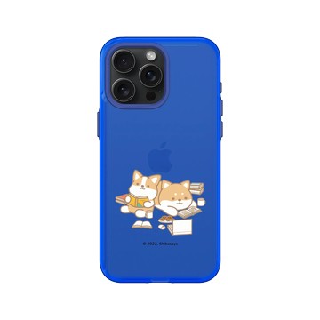 iPhone 15 Pro Max Clear 激光藍 - 柴語錄 Shiba Says - 一起宅在家