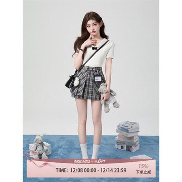 2026年春夏新款水手領上衣花鈴太太原創設計針織學院風海軍領短袖