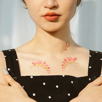 野地彼岸花-2入紋身貼紙 原創手繪設計