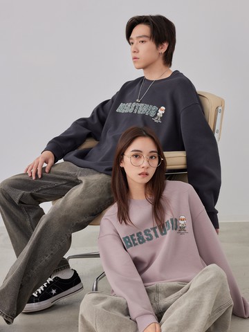 潮流趣味老爹背圖設計大學T