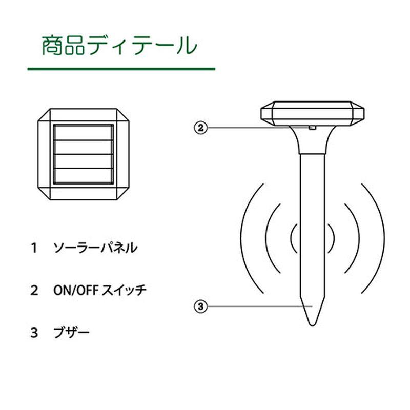 サイエルインターナショナル ソーラー充電式 モグラ撃退 SLI-MG316D