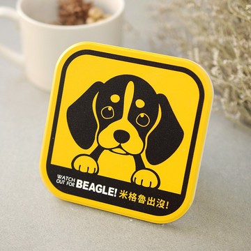 聖誕節禮物【萌犬出沒】吸水杯墊 - 米格魯 | 全19種 | 犬種齊全