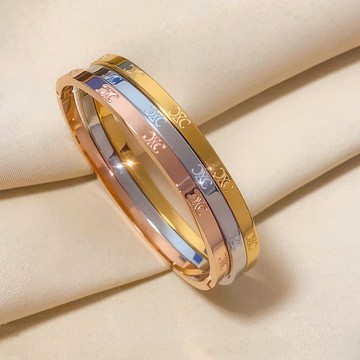 【唯家】鈦鋼手鐲 手鐲女 不掉色 凱旋門 小衆設計 高級感 輕奢 百搭 氣質 簡約 字母手環