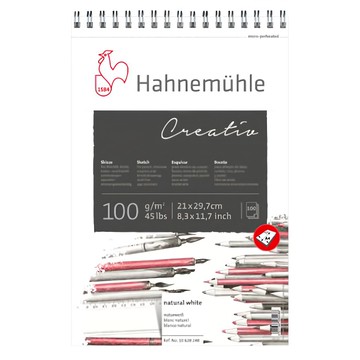 Hahnemuhle SPIRAL創意素描本 100 g/m² natural white  A4  100張  1本