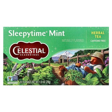 Celestial Seasonings, 草本茶，睡前薄荷，無咖啡萃取，20袋茶包，1.0盎司（29克）