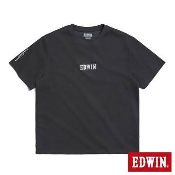 EDWIN 男裝 吸濕排汗液態金屬短袖T恤 (黑色)