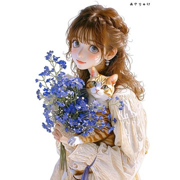 【4 月新款 3】07-120-0250 人物貼紙 春日女孩與動物