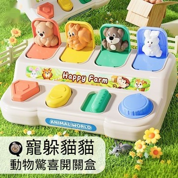 台灣出貨 貓貓開關盒  開關盒 早教玩具  驚喜機關盒 記憶玩具 機關盒 啟蒙玩具 益智玩具
