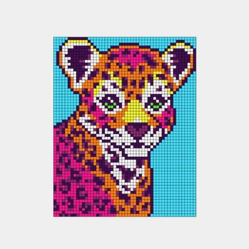 꾹꾹블럭 - 韓國馬賽克咕咕拼豆組- 小獵豹