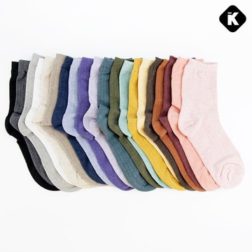 韓國襪子 百搭中筒襪