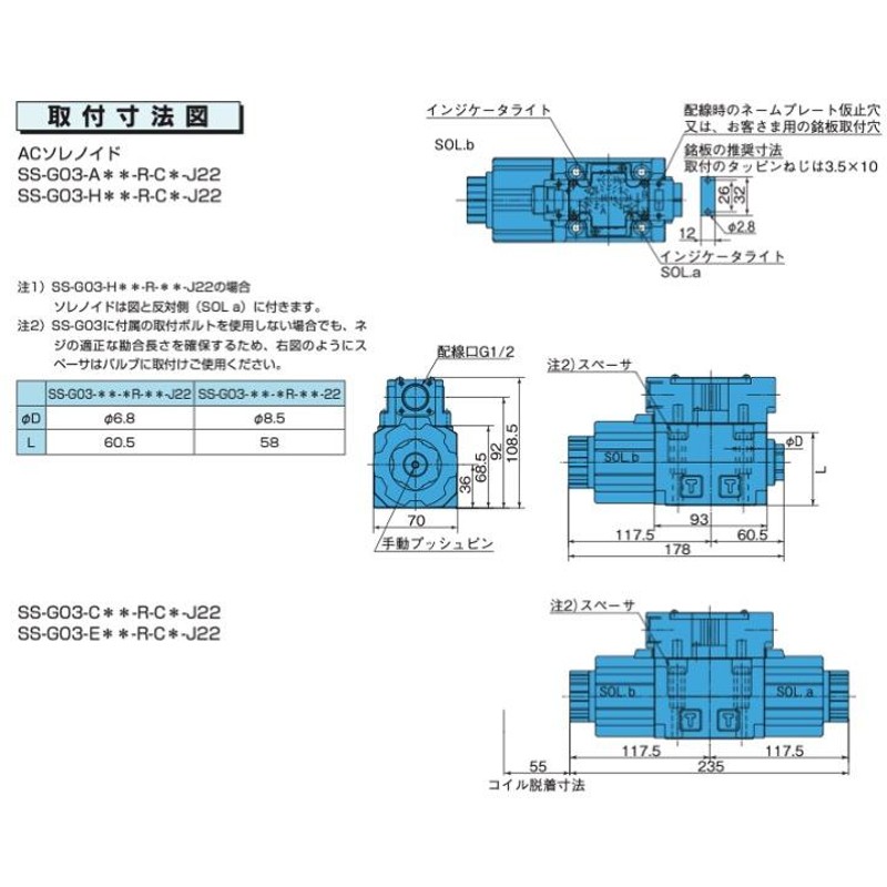 送料無料】NACHI SS-G03-C6-FR-E2-J22 ソレノイドバルブ 電磁弁 集中端子箱形 | LINEブランドカタログ