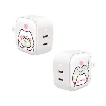 【TOYSELECT】胖才可愛肉肉抱呱呱GaN 45W Type-C雙孔充電頭