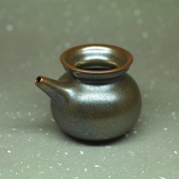 藏金釉 圓型 砲管嘴 茶海、公道杯、勻杯 手作陶藝 茶道具