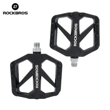 ROCKBROS 自行車踏板防滑尼龍踏板軸承穩定夜間反光光滑自行車配件
