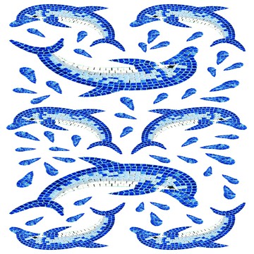 義大利HOME DÉCOR3D立體磁磚貼S-海豚C59601