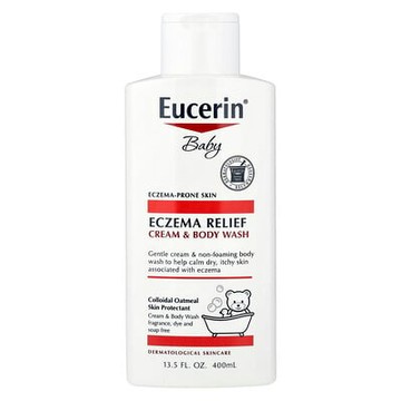 Eucerin, 嬰幼兒專用濕疹舒緩沐浴露，13.5 液量盎司（400 毫升）