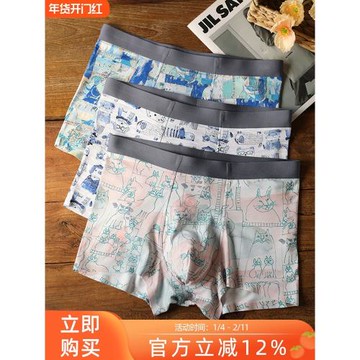 土耳其風情~畫內原創內褲男莫代爾卡通男士內褲大碼無痕四角短褲