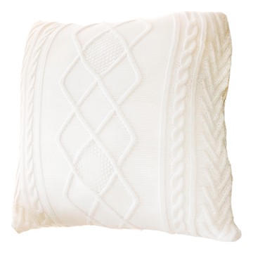 THiRTEEN 拾參家居 針織毛衣抱枕套  45 x 45cm  白色