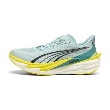 Puma Deviate NITRO 4 Wns 女鞋 藍色 輕量 回彈 透氣 厚底碳纖維 慢跑鞋 31212409